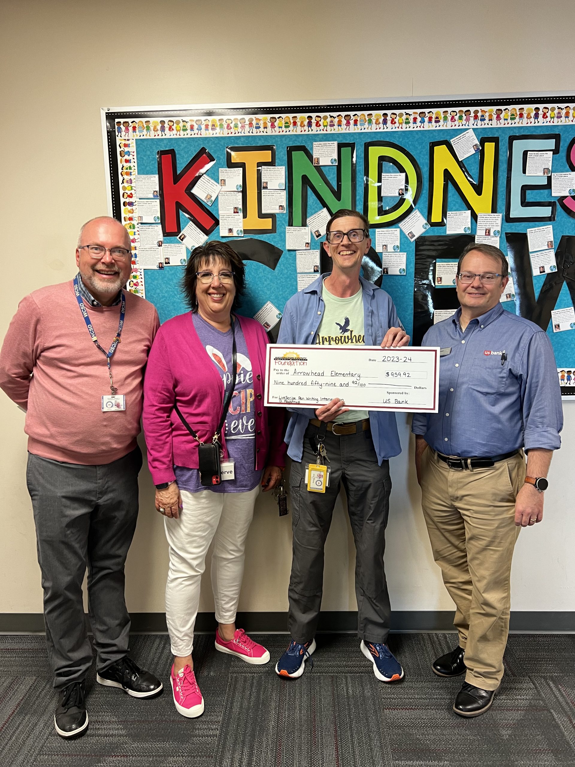 Mr. Paystrup and Mrs. Heki received a Foundation Grant for the 2023-24 school year. Thank you, US Bank for the Live Scribe writing and interactive pen. This will help our students be successful.