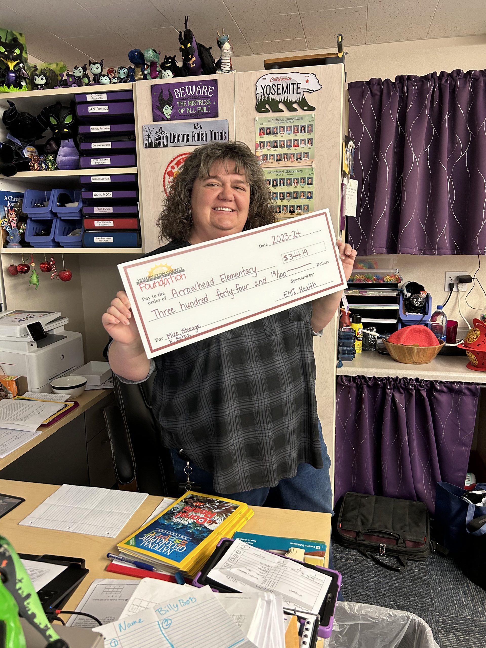Mrs. Beraz received a Foundation Grant for the 2023-24 school year. Thank you, EMI Health for the new computer mice, and storage bins.