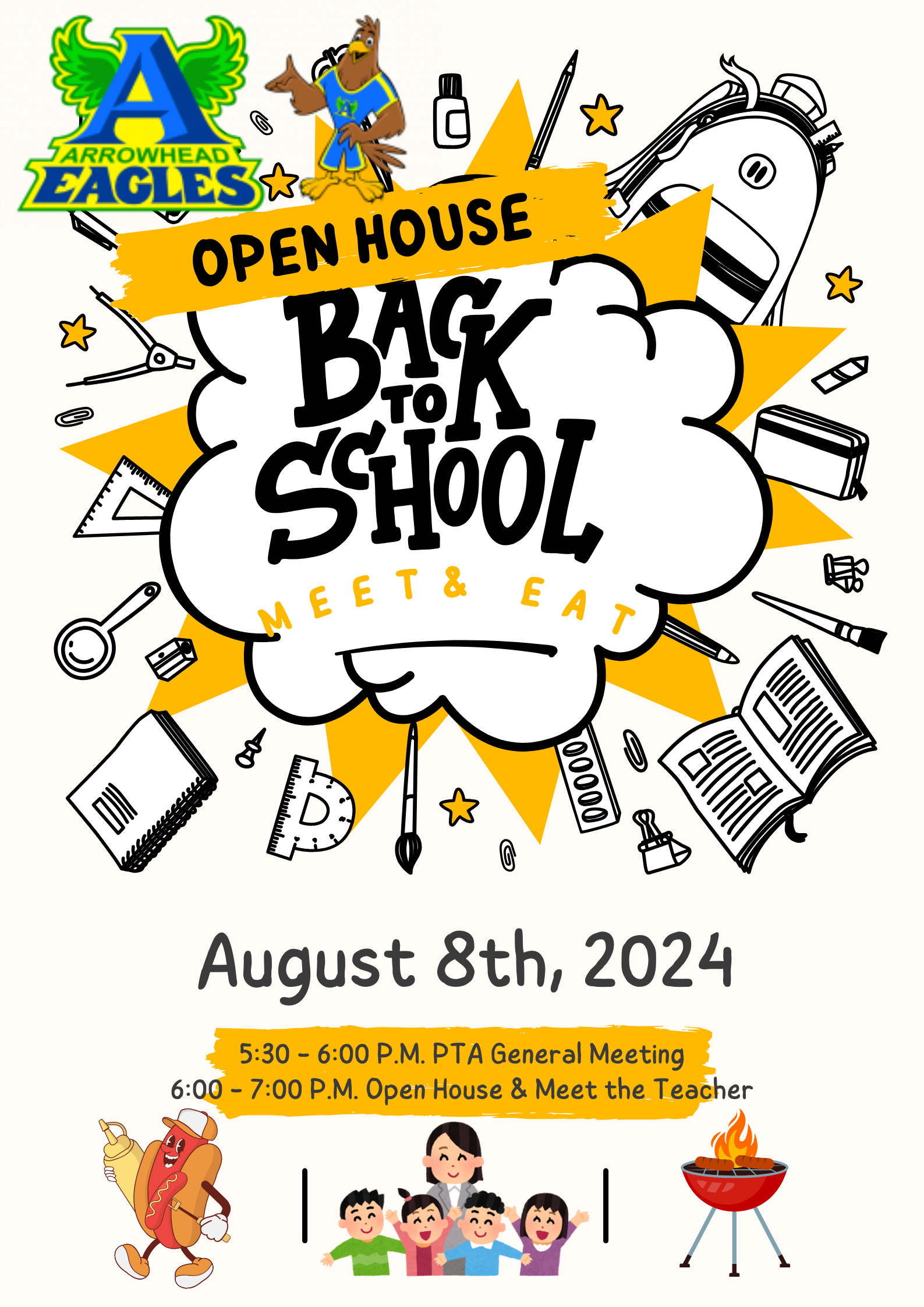 Open House Back To School Night Flyer